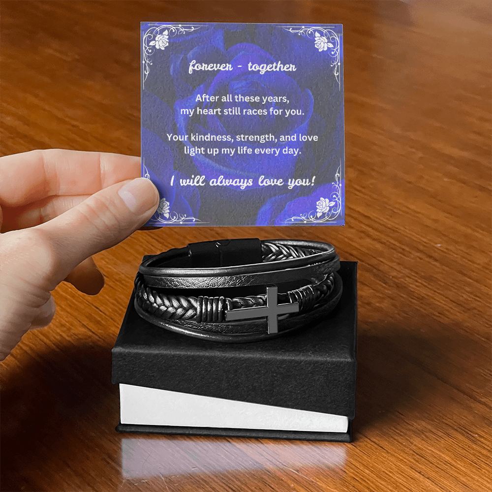 Men's Cross Bracelet - Husband Forever