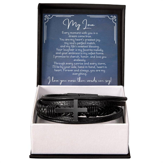 Men's Cross Bracelet - Fiancé 1