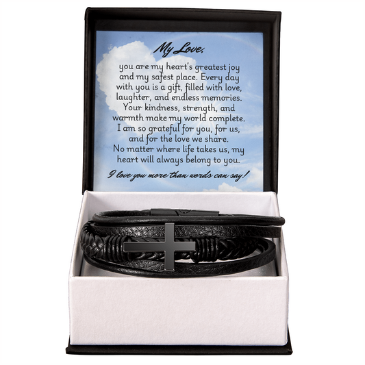 Men's Cross Bracelet - Husband 1