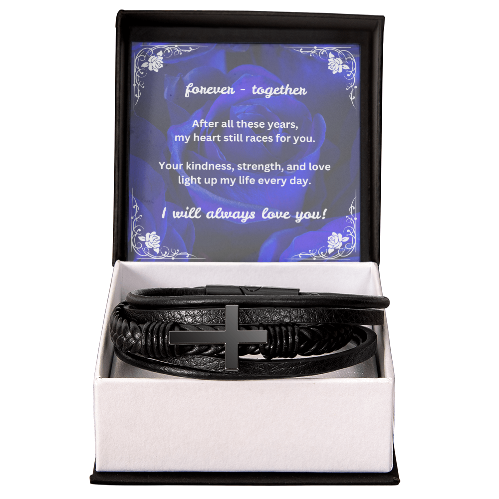 Men's Cross Bracelet - Husband Forever