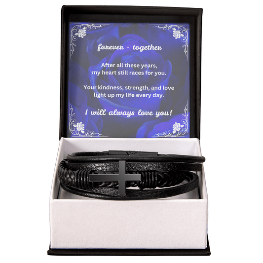 Men's Cross Bracelet - Husband Forever