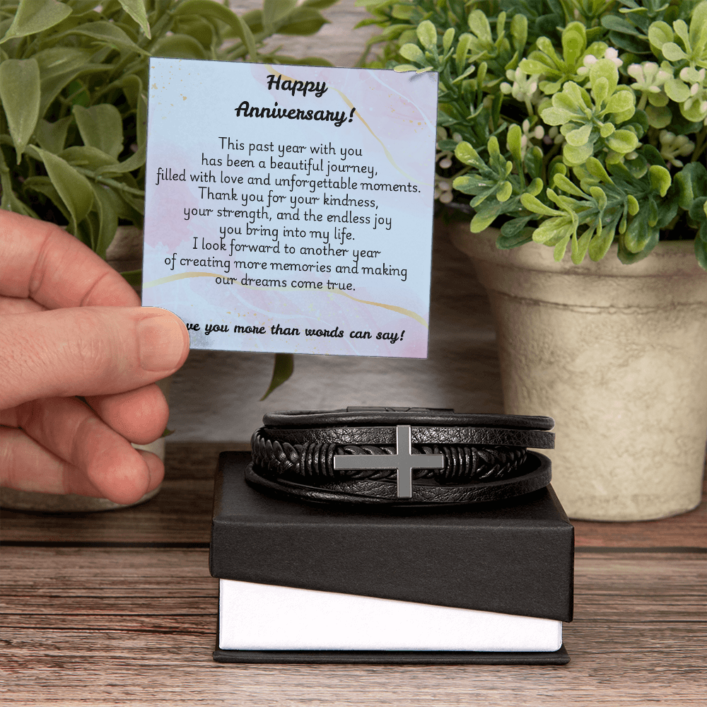 Men's Cross Bracelet - Anniversary 1