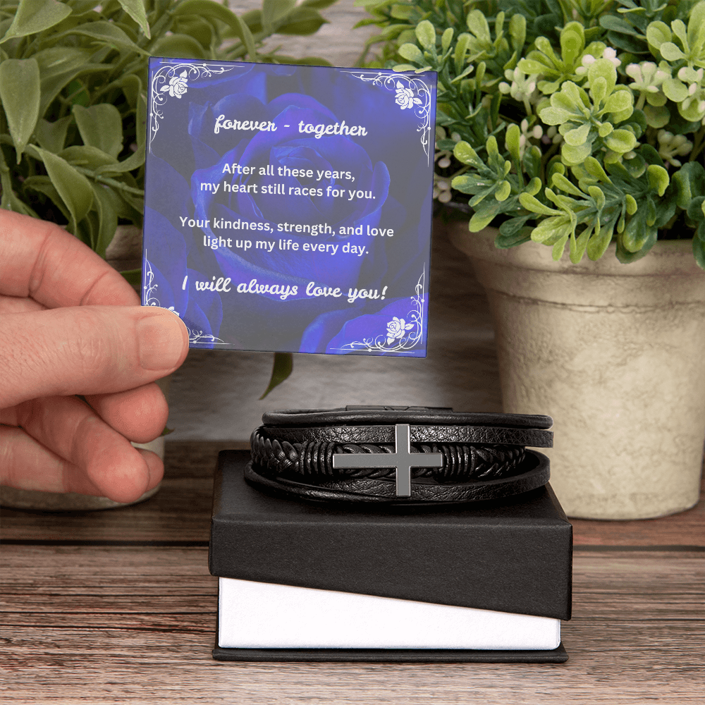 Men's Cross Bracelet - Husband Forever