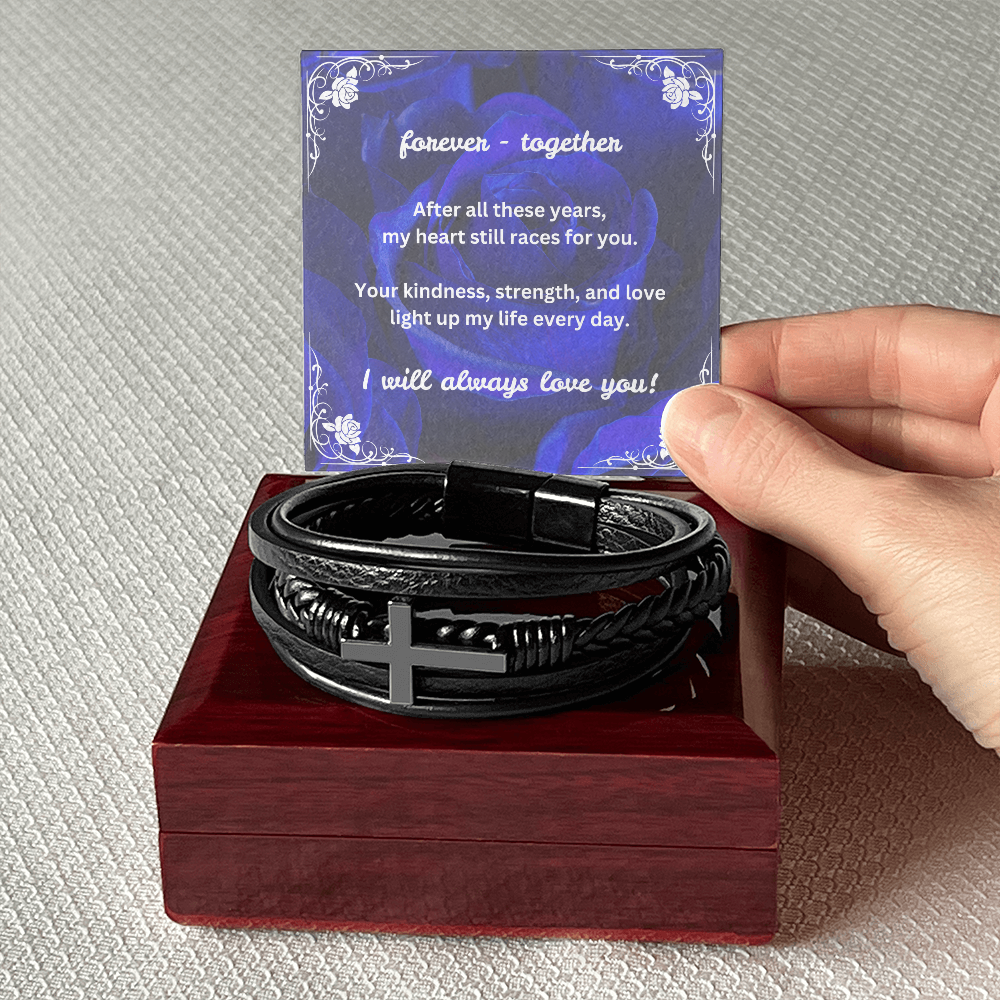 Men's Cross Bracelet - Husband Forever