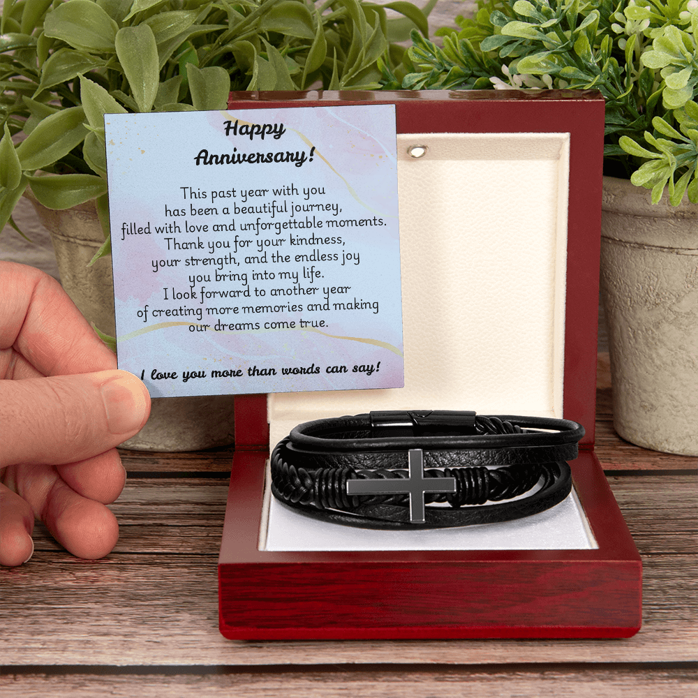 Men's Cross Bracelet - Anniversary 1
