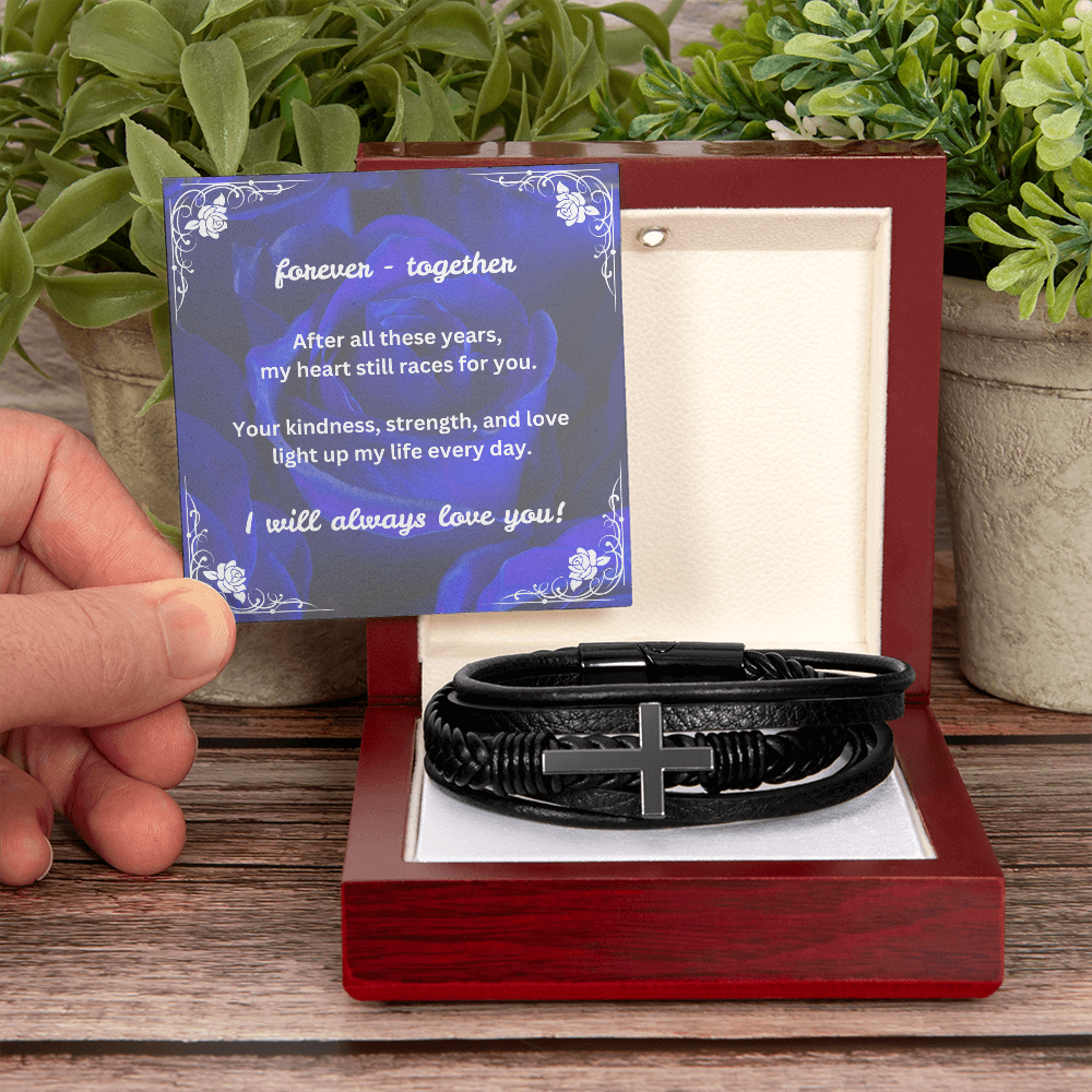 Men's Cross Bracelet - Husband Forever