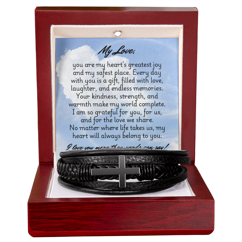 Men's Cross Bracelet - Husband 1