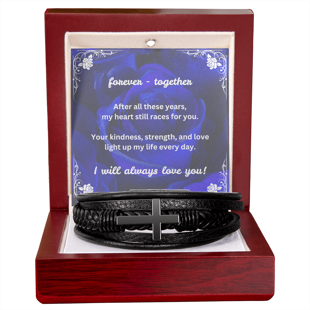 Men's Cross Bracelet - Husband Forever