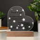 Acrylic Heart - Proud of you - good grades