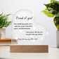 Acrylic Heart - Proud of you - good grades